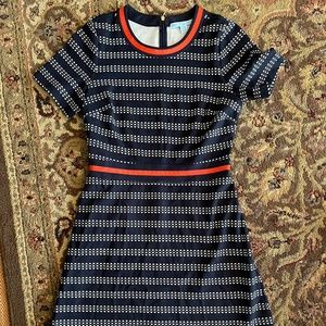 Draper James knit A-line dress navy with white stars Small